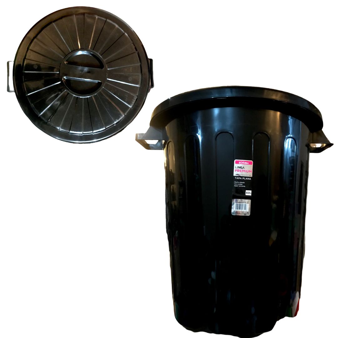 CESTO RESIDUOS 60 LTS C/ TAPA ROBUSTO PREMIUM