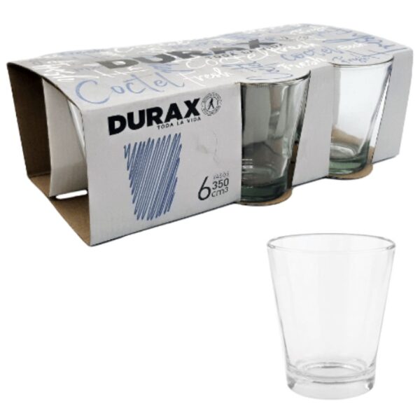 ESTUCHE DE VASOS COCTEL 350  CC DURAX