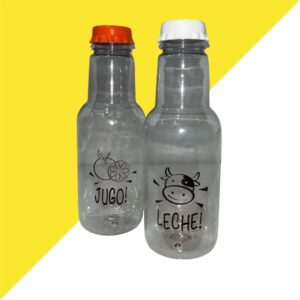 BOTELLA PLASTICA JUGO/LECHE 1 LT CON TAPA