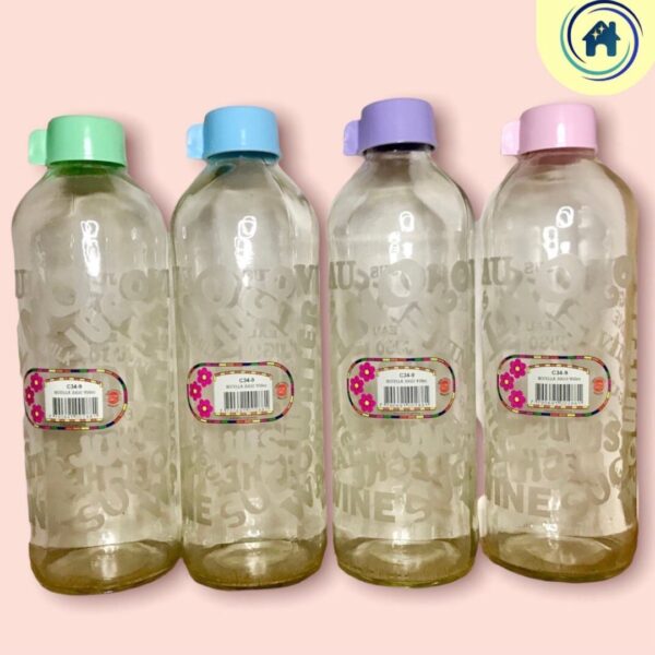 BOTELLA VIDRIO DECORADA DAYSAL