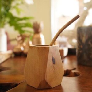 MATE DE MADERA HEXAGONAL