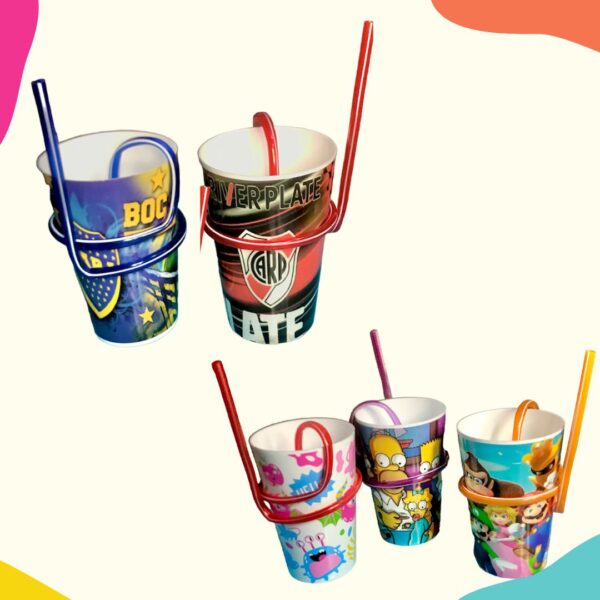 VASO PLASTICO ESTAM. INFANTIL CON SORBETE