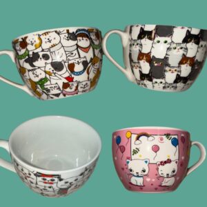 TAZON GATITOS CERAMICA