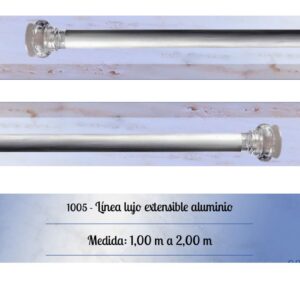 BARRAL ALUMINIO EXTENSIBLE DE 1 MT A 2 MTS DE LUJO