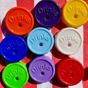 TAPA PARA FRASCOS CON AGUJERO PARA SORBETE