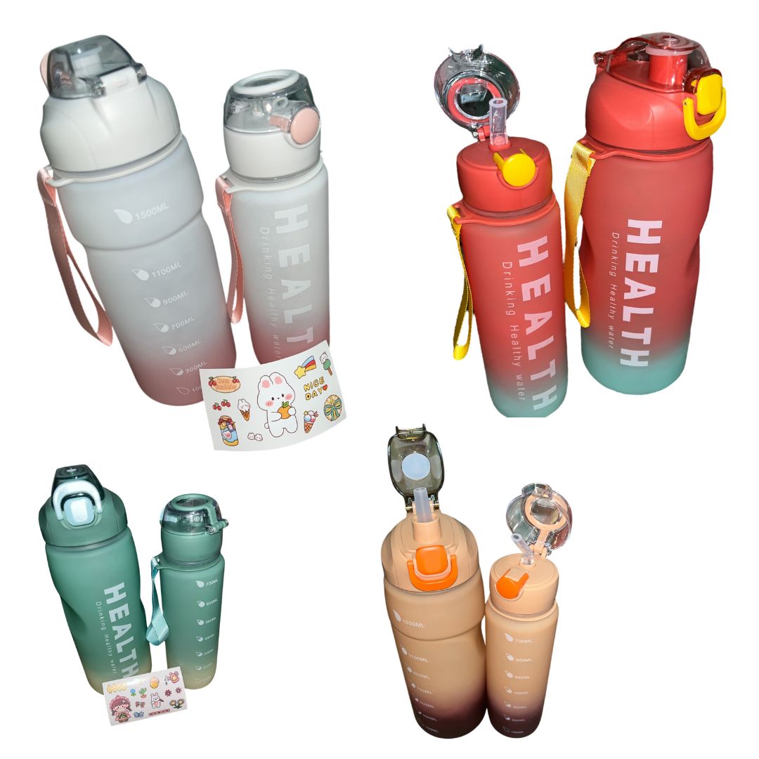 SET BOTELLAS MOTIVACIONAL X 2 UNID  1.500 LTS Y 70O ML
