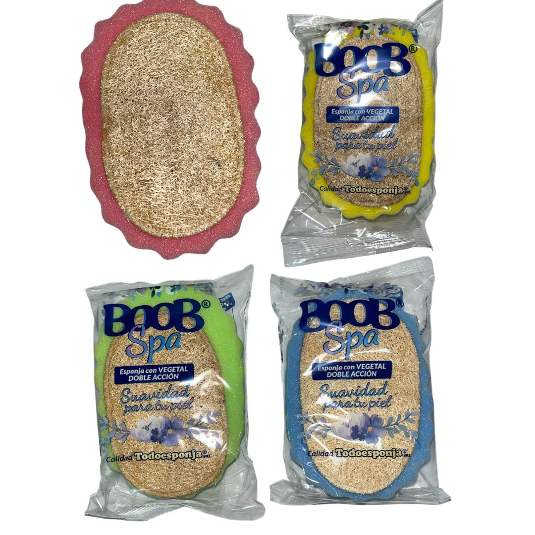 ESPONJA OVALADA BAÑO COMBINADA C/VEGETAL