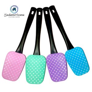 ESPATULA DE SILICONA GRANDE DECORADA MANGO PLASTICO