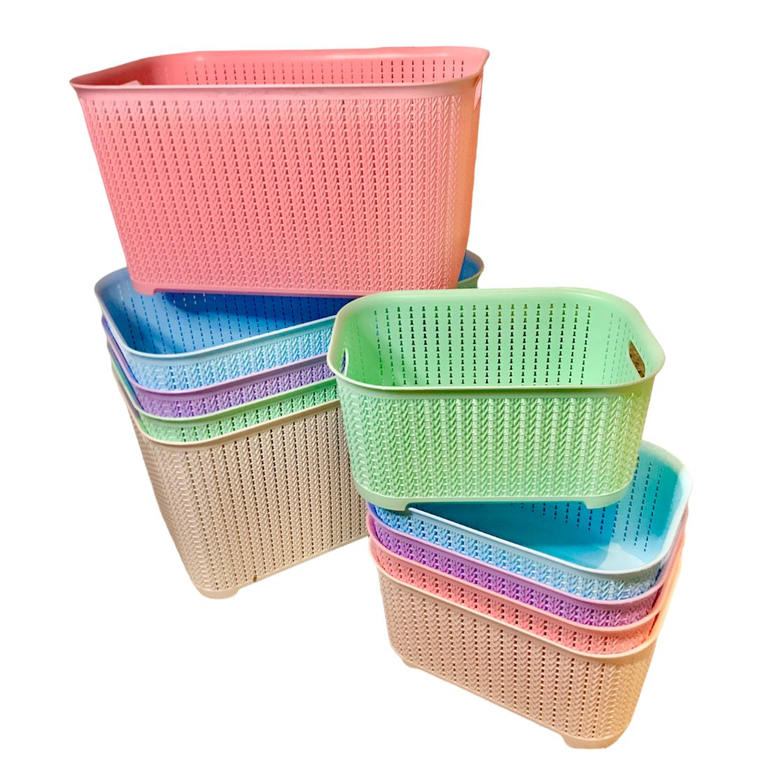 CANASTA SIMIL RATAN GRANDE PASTEL