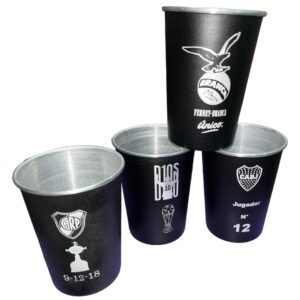 VASO ALUMINIO NEGRO MATE 600CC