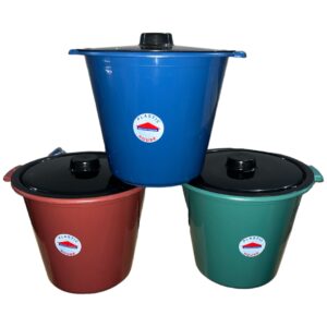 CESTO RESIDUO REDONDO 6 LTS CON TAPA PLASTIC HOUSE